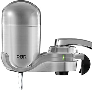 Système de filtration d'eau monté sur robinet en acier inoxydable pur plus