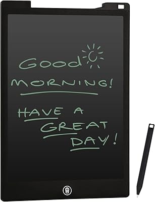 Tablette d'écriture lcd 12 pouces pour enfants et adultes, tablette à dessin effaçable