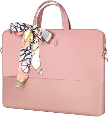 Sac étanche pour ordinateur portable pour femme, sac à bandoulière messenger, rose, 14"