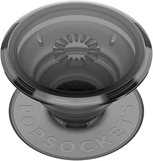 Popsockets popgrip support extensible et poignée avec dessus interchangeable gris