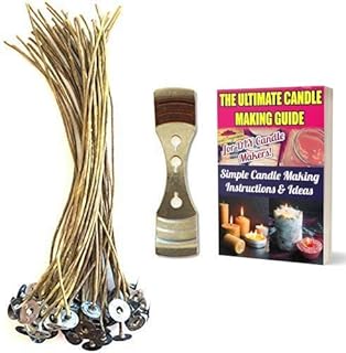 Bougies à mèche de chanvre de 8" avec dispositif central (paquet de 50-1)