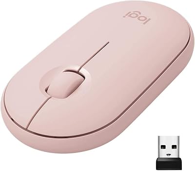Souris sans fil logitech pebble m350, rose - 910-005575