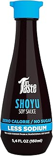 Mrs. taste sauce soja shoyu sans sucre, zéro calories, zéro sodium, zéro sucre, riche en fibres, compatible céto, paléo, assaisonnements et sauces (153 g, sauce soja shoyu). Diaytar : Des offres irrésistibles chaque jour