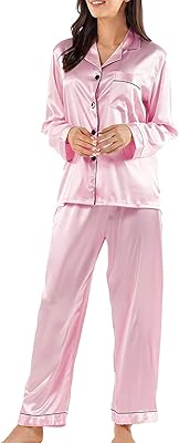 Pyjama en soie pour femme ensemble de pyjama en satin à manches