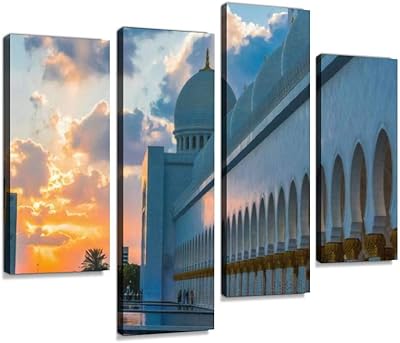 Impression sur toile de cheikh zayed le grand à abu dhabi