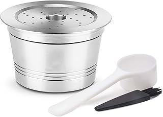 Capsules de café rechargeables lapimus en acier inoxydable avec cuillère et brosse