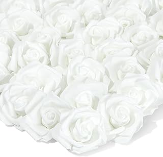 Youvel 100 paquet de fleurs artificielles blanches sans tige, fausses fleurs en mousse pour décoration de fête de mariage, décoration de fête de réception (3 pouces). L'alternative e-commerce intelligente au Sénégal : Diaytar