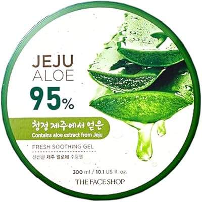 Gel apaisant jeju à l'aloe vera rafraîchissant de the face shop, 300 ml