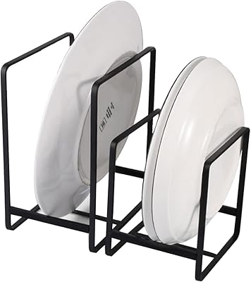 Égouttoir à vaisselle en métal 2 pièces grand égouttoir antidérapant et antirouille support