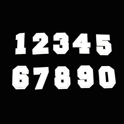 40 pièces de patchs thermocollants blancs 0-9 patchs brodés pour sacs, chapeaux, vêtements. Électroménager, mode, beauté... Diaytar a tout en stock