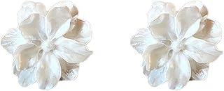 Boucles d'oreilles velpen boucles d'oreilles à fleurs blanches pour femmes boucles d'oreilles à