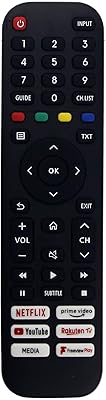 Télécommande de remplacement compatible avec icon smart tv avec bouton netflix et youtube