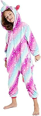Pyjama une pièce fille motif licorne, rose - 3-4 ans, multicolore