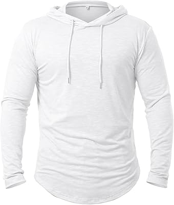Sweat à capuche d'entraînement manches longues pour hommes t-shirt de course