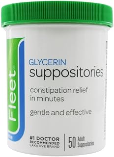 Suppositoires à la glycérine fleet pour adultes - 50 pièces
