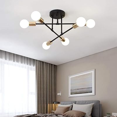 Lampe de plafond besailer spoutnik, 6 lampes d'intérieur en métal, plafonnier moderne