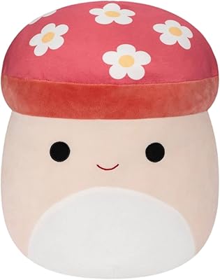 Peluche douce officielle kelly toy squishmallow (champignon malcolm (fleur), 16 pouces)