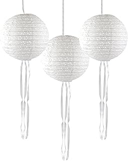 Talking tables we heart lampes en papier blanc 3 pièces