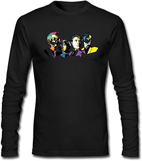 T-shirt en coton à manches longues avec logo arctic monkeys bnad pour hommes