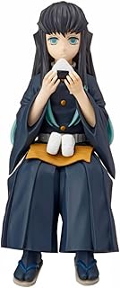 Figurines d'anime démoniaques assises et mangeant des boulettes de riz (tokito-muichiro)