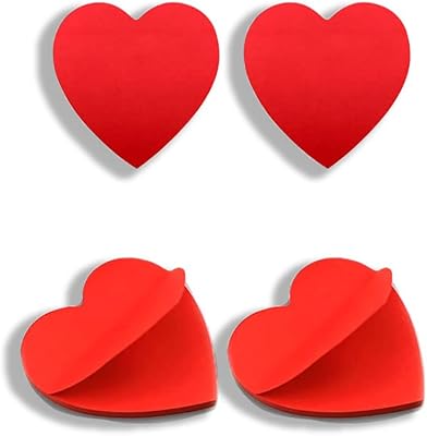 Notes autocollantes sweet seven red heart paquet de 4 |