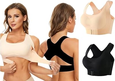 Soutien-gorge push-up sans couture à fermeture avant riox pour femme avec sangle arrière