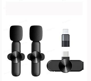 Microphone cravate sans fil professionnel double type-c pour enregistrement vidéo
