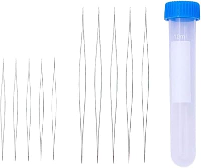 Aiguilles à perles à gros chas, aiguilles delfino 10 pièces aiguilles à perles