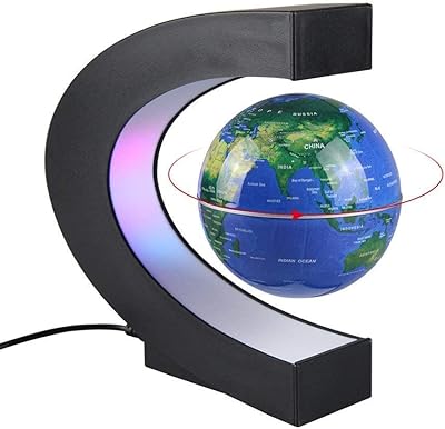 Globe flottant magnétique i-winner avec lumière led idéal pour décorer des globes