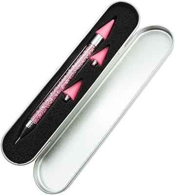 Outil de pointage de strass pour ongles avec 2 têtes de cire supplémentaires