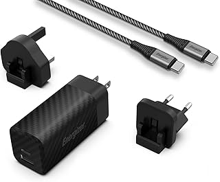 Chargeur energizer a65muc ultimate 65w gan power delivery, ultra compact, noir