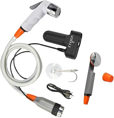 Pulvérisateur d'eau portatif électrique pour bidet, douche de camping, portable, rechargeable, alimenté