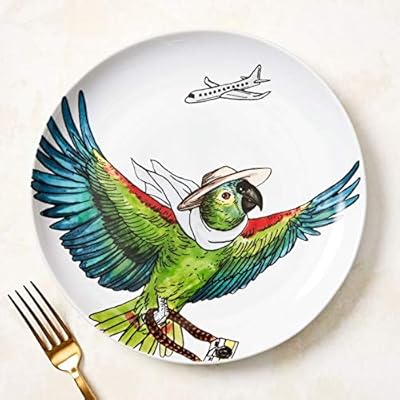 Assiette à salade d'animaux perroquet west elm -chacun