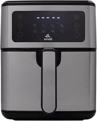 Friteuse à air evoli 55 l panneau de commande numérique 8 programmes prédéfinis