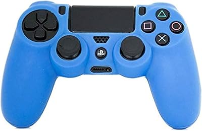 Manette playstation 4 - housse en caoutchouc silicone pour playstation 4 - bleu