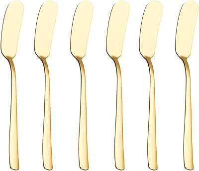 6 pièces 304 couteau à beurre spatule domestique en acier inoxydable