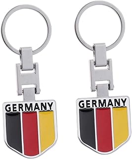 Prettyzoom 2 pièces porte-clés drapeau allemand, porte-clés en métal à motif national pour portefeuille créatif en forme de d drapeau délicat couleurs mélangées, sac cadeau pour sac à main et décoration de voiture. Le discount haut de gamme, c'est possible avec Diaytar