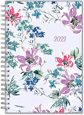 Cahier de planification hebdomadaire et mensuelle blue sky 2022, 5" x 8", couverture