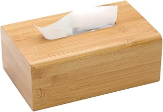 Couvercle de boîte à mouchoirs rectangulaire en bambou, boîte à mouchoirs en bois