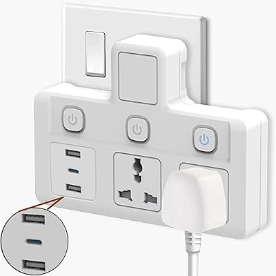 Adaptateur secteur multiprise tecom prise de chargeur murale étendue à 3