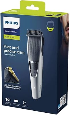 Tondeuse à barbe et barbe pour homme philips, série 3000, 10 réglages