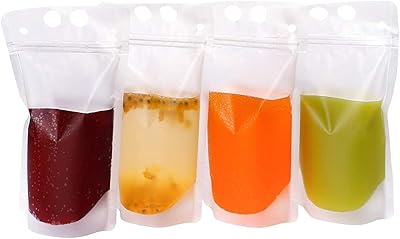 Sacs à boissons transparents fuvo de 10 oz paquet de 100 avec sacs