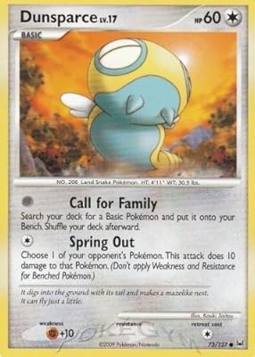 Pokémon dunsparce (73) platine holo inversé