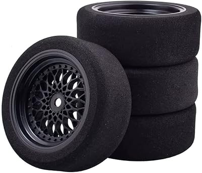 4 pièces shaloman 1-10 pneus et jantes en mousse tout-terrain 2080-3mm hex 12mm