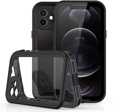 Coque étanche pour iphone 12 pro max protection d'écran intégrée coque