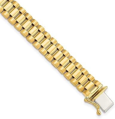 Bracelet pour homme en or jaune massif 14 carats 8 pouces
