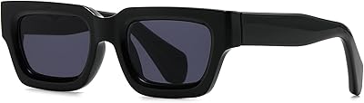 Lunettes de soleil rectangulaires épaisses pour femmes et hommes, lunettes de soleil carrées