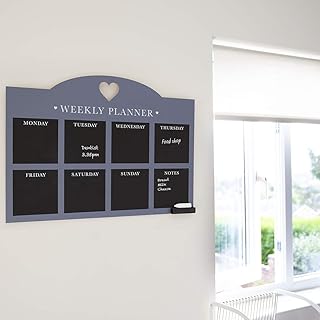 Agenda hebdomadaire en bois chockboards uk gris 575 x 410 mm