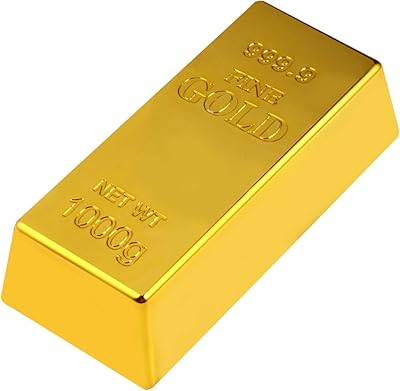 Besto yard réplique de fausse barre d'or, fausse brique d'or, lingot d'or, décoration