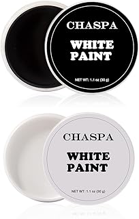 Kit de peinture pour le visage chaspa, noir + blanc, peinture de maquillage